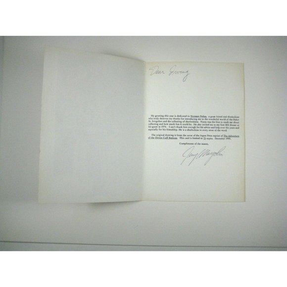 Sherlock Holmes Limited Edition Card Adventure Eleven Cuff Buttons 1995 Pudim - Picture 4 of 7